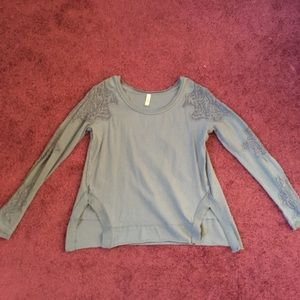 Free people light blue lace sweater